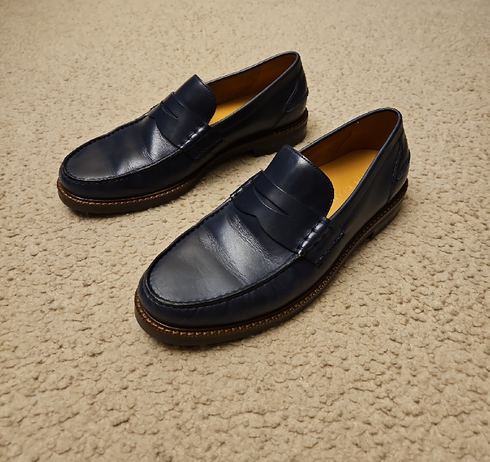 Cole Haan Navy Loafers | Bedford Penny Loafers - Picture 2 of 6